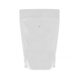 Coffee pouch - matt white (100% recyclable)
