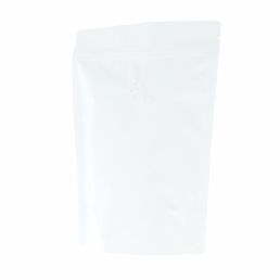 Coffee pouch - matt white - 250 gr (160x230+{45+45} mm)