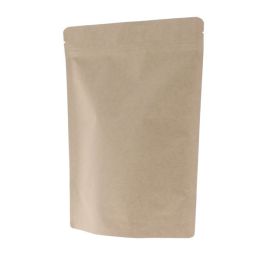 Stand-up pouch kraft paper - brown - 80x130+{25+25} mm (70ml)