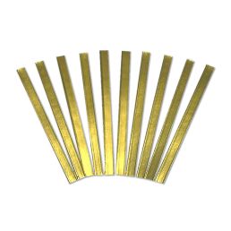 Tin ties - closing strips gold - 180 mm