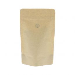 Coffee pouch kraft paper compostable  - brown
