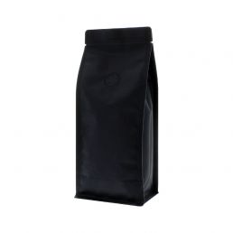 Flat bottom coffee pouch- matt black (100% recyclable)