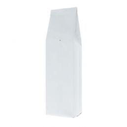 Side gusset coffee pouch - matt white