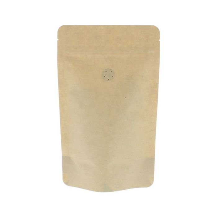 Coffee pouch kraft paper compostable  - brown