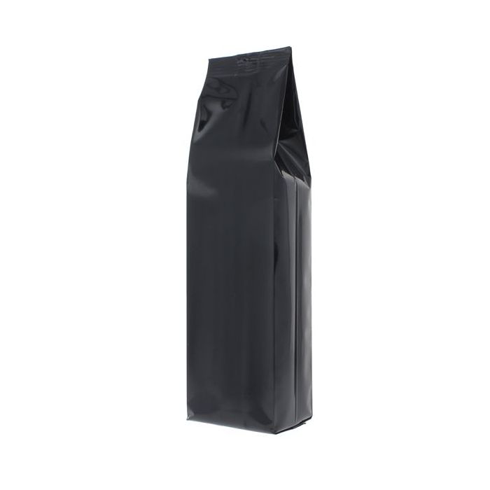 Side gusset pouch - shiny black
