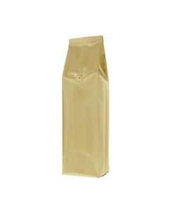 Side-gusset Coffee Pouch with Valve - Matte Gold