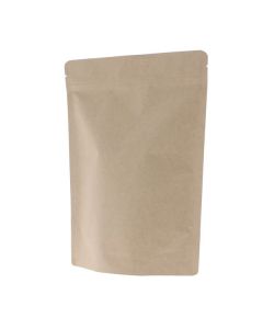 Stand-up pouch kraft paper - brown - 80x130+{25+25} mm (70ml)