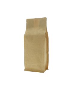 Flat Bottom pouch kraft paper compostable - brown