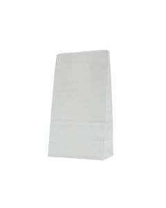 Block bottom bag kraft paper 1 layer - white