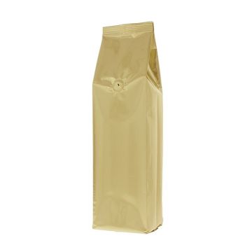 Side-gusset Coffee Pouch with Valve - Matte Gold