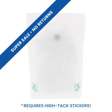 Coffee pouch with Paper Feel Varnish - white