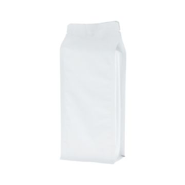 Flat bottom pouch - matt white