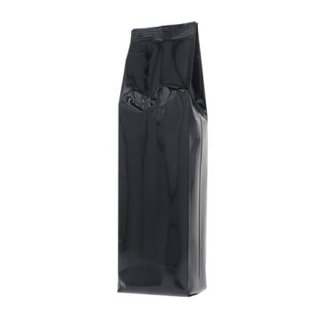 Side-Gusset Coffee Pouch - Shiny Black