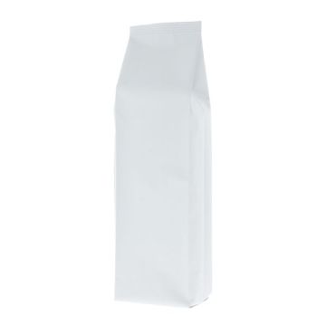 Side gusset pouch - matt white