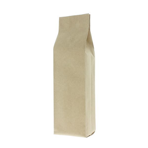 Side gusset coffee pouch kraft paper - brown - 250 gr (80x260+ {25+25} mm)