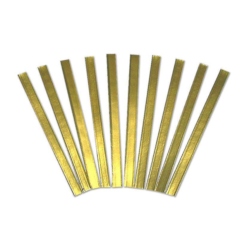 Tin ties - closing strips gold - 180 mm