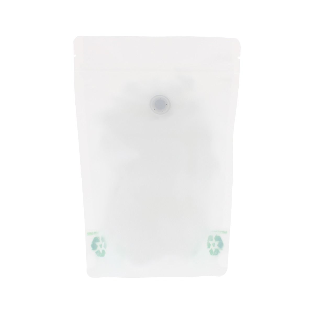 Coffee pouch with paper feel varnish - white