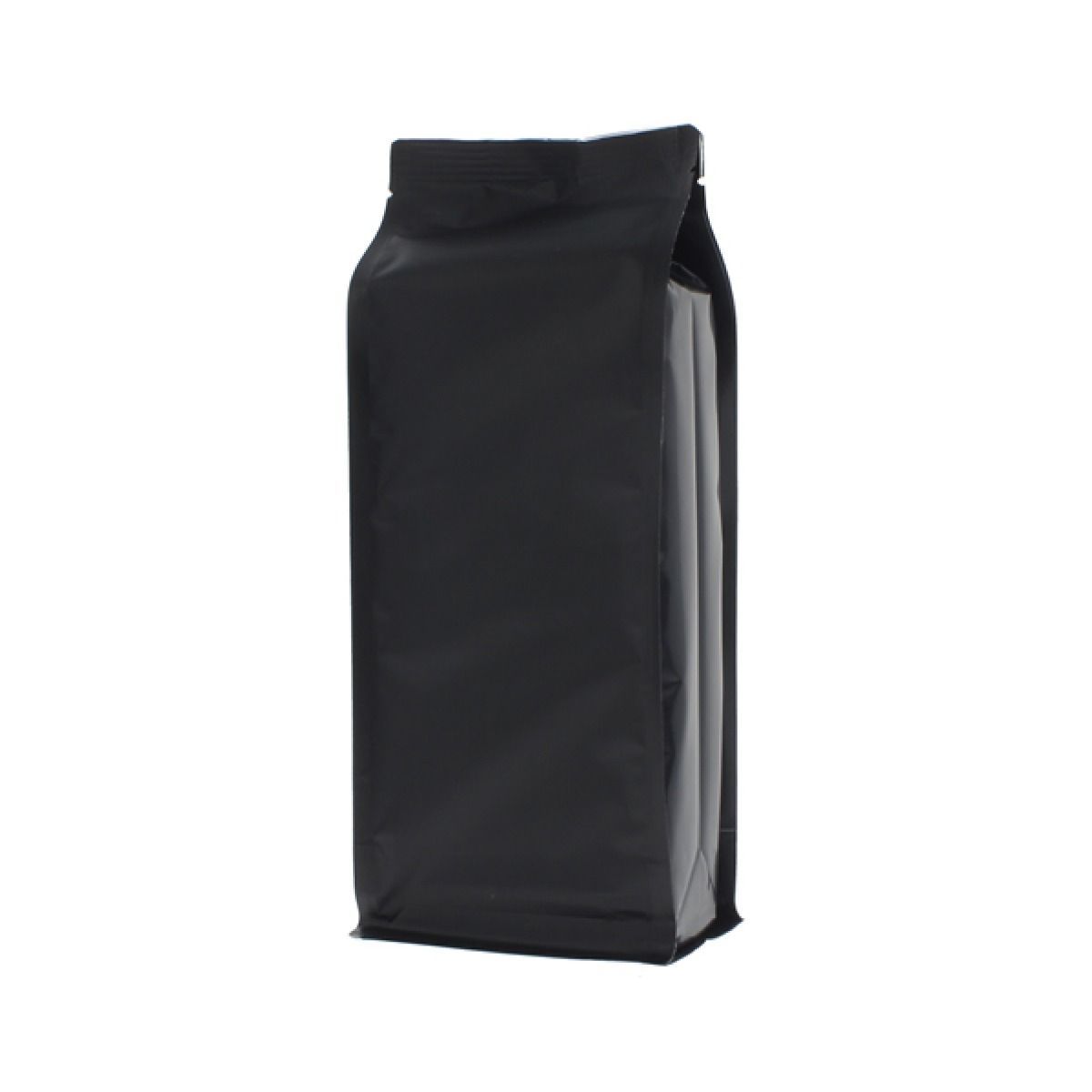 Flat bottom pouch - matt black - 95x185+{30+30} mm (450ml)