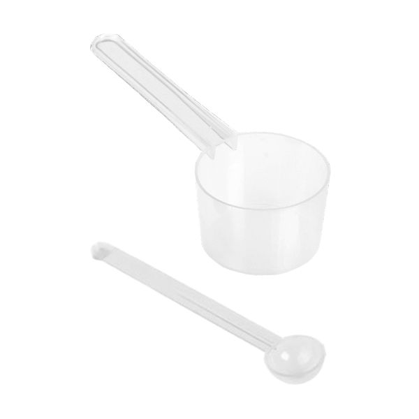Measuring scoops with long handle - transparent