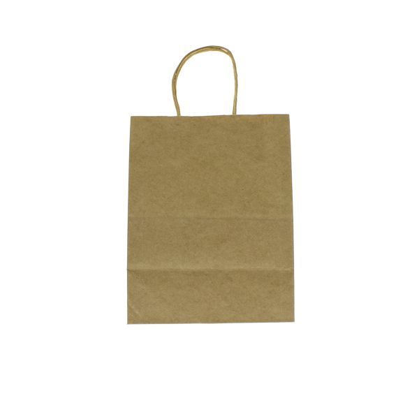 Paper bag kraft paper with twisted handle - brown