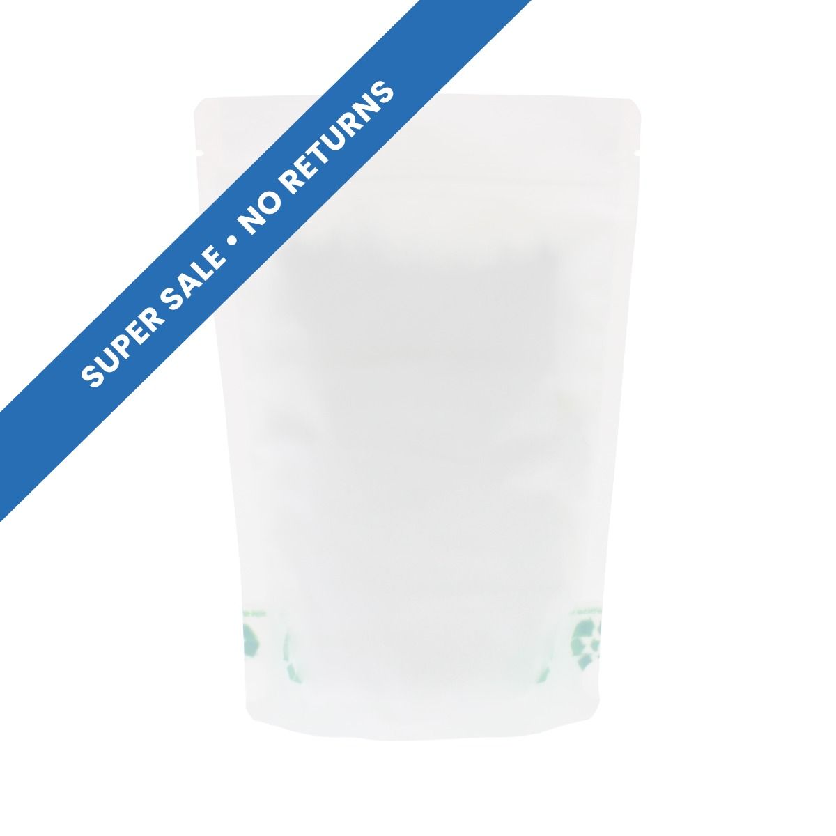 Stand-up pouch with Paper Feel Varnish - white - 235x345+{60+60} mm (2,8-3,3 lt)