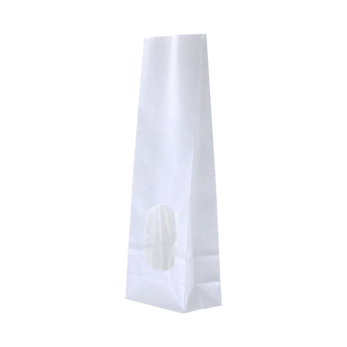 White Block Bottom Paper Bags - PackagingBest