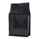 Flat bottom pouch with zipper - shiny black - 150x255+{40+40} mm (1,5lt)