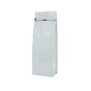 Flat bottom pouch with front zipper - shiny white - 110x300+{40+40} mm (1,25-1,4 ltrl)