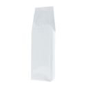 Side gusset coffee pouch - shiny white - 500 gr (85x360+{30+30} mm)