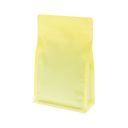 Flat bottom pouch with zipper - matt yellow (recyclable)