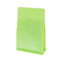 Flat bottom pouch with zipper - matt green (100% recyclable)