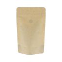 Coffee pouch kraft paper compostable  - brown