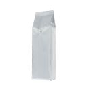 Side-Gusset Coffee Pouch Matte Silver with Valve