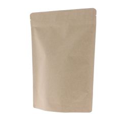 Stand-up pouch kraft paper - brown - 80x130+{25+25} mm (70ml)