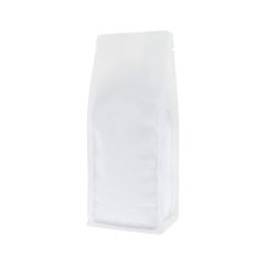 Flat bottom pouch- matt white (100% recyclable)