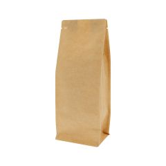 Flat bottom coffee pouch Kraft Look (100% recyclable)
