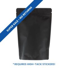 Stand-up pouch with Paper Feel Varnish - black - 130x210+{40+40} mm (450-500ml)