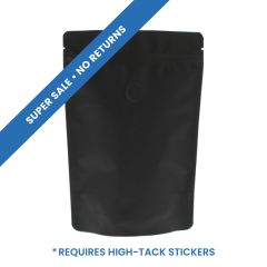 Coffee pouch with Paper Feel Varnish - black