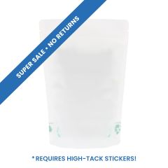 Stand-up pouch with Paper Feel Varnish - white - 130x210+{40+40} mm (450-500ml)