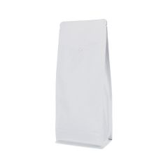 Flat bottom coffee pouch - matt white
