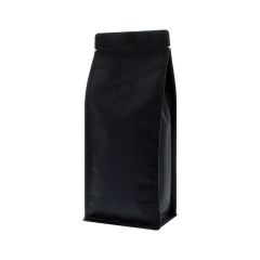 Flat bottom coffee pouch- matt black (100% recyclable)
