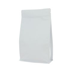 Flat bottom pouch with zipper - matt white - 195x295+{45+45} mm (3 lt)