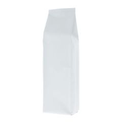 Side gusset pouch - matt white