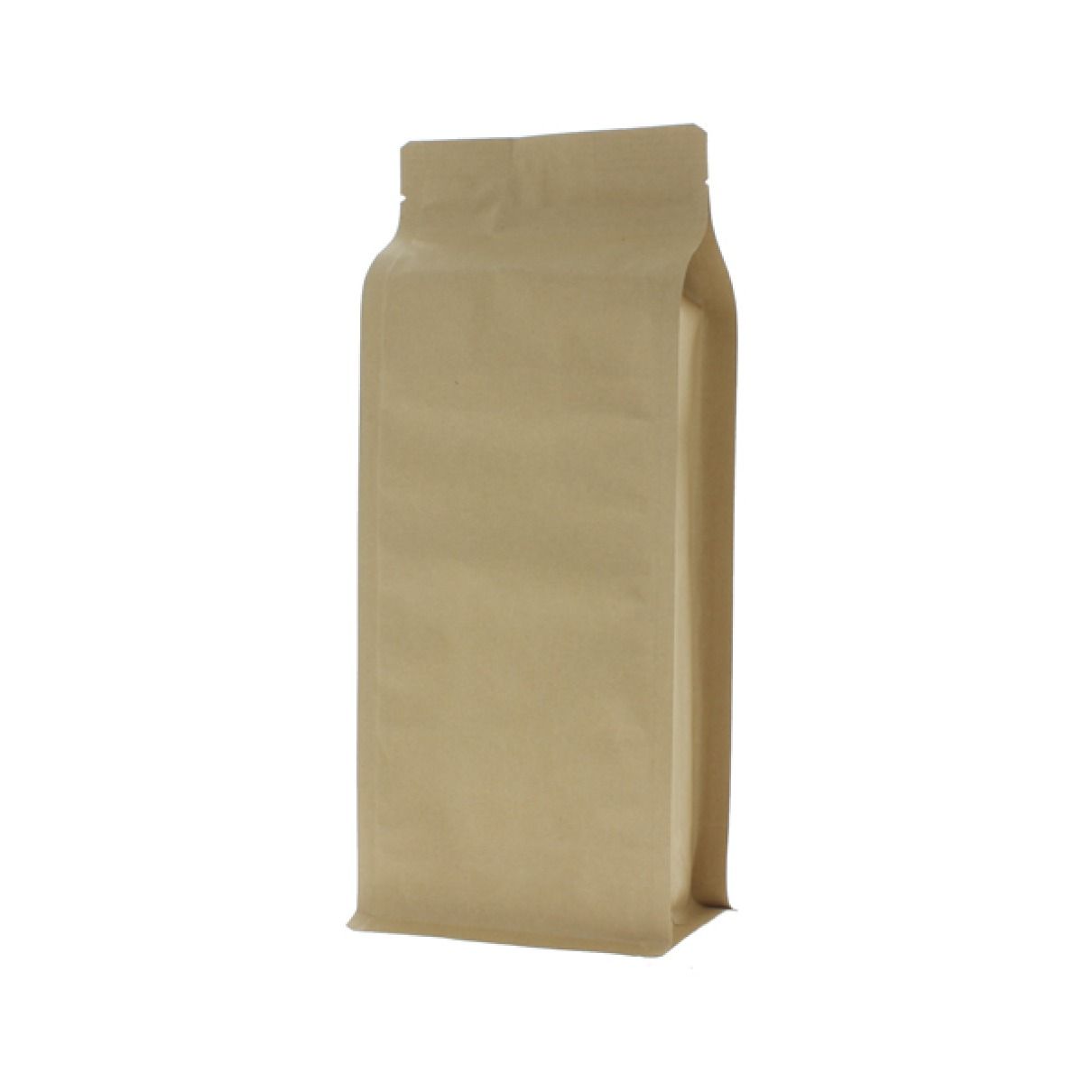 Flat bottom pouch kraft paper - brown