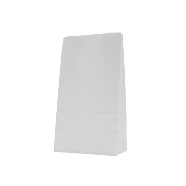 Block bottom bag kraft paper 1 layer - white
