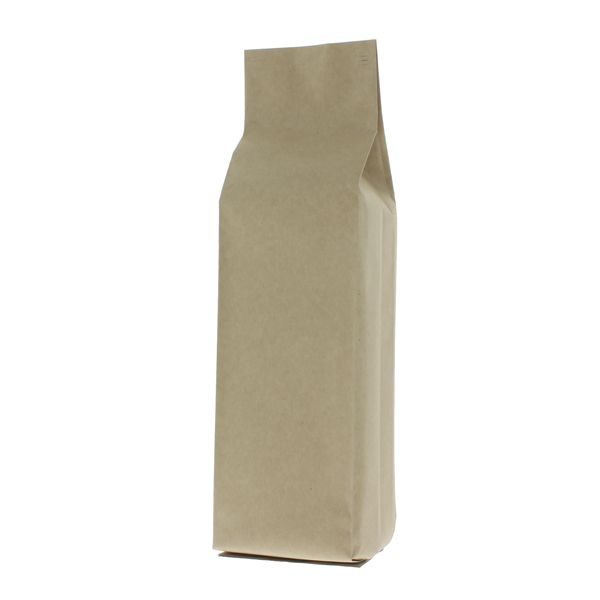 Side gusset pouch kraft paper - brown