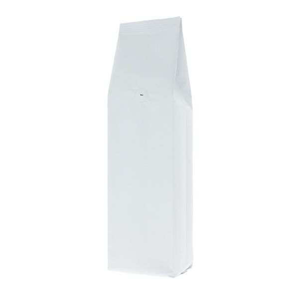 Side gusset coffee pouch - matt white